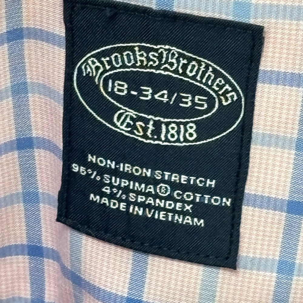 Brooks Brothers Pink and Blue Plaid Shirt